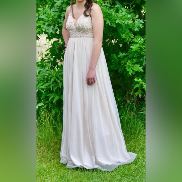 David's Bridal | Dresses | Davids Bridal Womens Champagne Prom Dress |  Poshmark